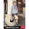 Archivum 灰色宽松大廓形感连帽套头卫衣女空气层oversize厚外套