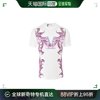 香港直邮versace范思哲男士巴洛克花纹弹力棉短袖t恤v80086205
