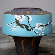 新中式复古手工创意陶瓷花瓶三件套摆件酒店样板房装饰工艺品陶罐