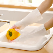 鲨鱼油家务手套植绒防水洗碗厨房耐用型加厚加绒橡胶清洁洗衣手套