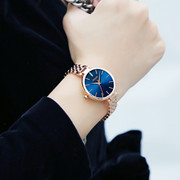 聚利时钢带手表女韩版简约ol时装表轻奢小众时尚手链女表