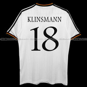 1996德国球衣复古主场国家队18号克林斯曼欧洲杯短袖足球服队服男