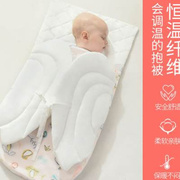 宝宝抱被冬季恒温加厚保暖036小月龄新生婴儿抱被睡袋二合一