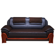 办公室黑色皮沙发坐垫子，真皮沙发垫防滑四季通用高档123沙发套罩