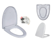 适用于子母马桶盖板加厚家用厕所坐便器通用配件U型V型圈官