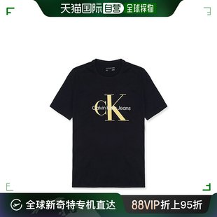 香港直发calvinklein凯文，克莱男士短袖t恤黑色，文字时尚舒适休闲