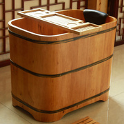橡木木桶浴桶泡澡桶成人小户型，实木洗澡盆大人沐浴缸家用全身