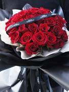 情人节玫瑰花99朵33朵红玫瑰生日，花束香槟北京天津同城送女友鲜花