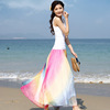 超大摆半身裙波西米亚风长裙，海边沙滩裙，8米大摆雪纺仙女裙子女夏