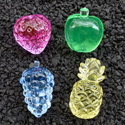 透明塑料仿水晶草莓，菠萝葡萄儿童水果宝石，幼儿园过家家游戏小道具
