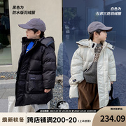 柒号童仓2021儿童冬装男童，羽绒服中长款韩版潮小童加厚外套