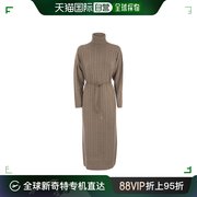香港直邮潮奢 Peserico 女士羊毛真丝羊绒高领连衣裙