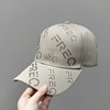 女士棒球帽高端品牌男款2024水钻字母帽子遮阳红色硬顶鸭舌帽