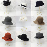 现代家具样板房衣柜衣帽间软装饰品摆件主卧礼帽女帽帽架组合道具