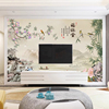 新中式2023山水画竹子花鸟8d客厅，电视背景墙纸壁画影视墙壁布壁纸