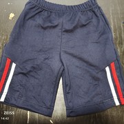夏季学生男女深蓝色白红杠运动裤，校服短裤五分裤宽松跑步裤