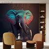 3D立体动物大象墙纸电视背景墙个性定制壁纸客厅卧室无缝墙布壁画