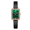时空回廊SKHL复古手表水钻小绿表简约气质方形皮带手表时尚手表女