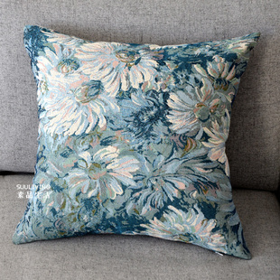 欧式美式古典复古花朵客厅，沙发抱枕套靠垫，套靠包套靠枕套装饰布艺