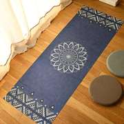 定制款 天然橡胶瑜伽垫 干湿双防滑健身毯家用chao细纤维花卉
