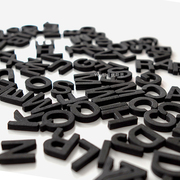 黑色装饰英文字母磁力贴大写字母磁性贴数字冰箱贴儿童英语早教具