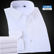 白衬衫男长袖商务修身春季白色衬衣职业工装寸衫质感男装定制LOGO