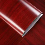 红木文贴纸防水家具衣柜桌面红色翻新木门中式墙纸自粘壁纸木纹纸