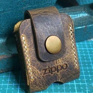 zippo打火机皮套重油复古芝宝机甲常规保护套便携真牛皮手工