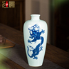 景德镇陶瓷花瓶手绘青花瓷，摆件瓷器仿古瓷瓶客厅餐桌电视柜装饰品