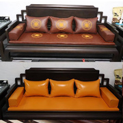 红木沙发坐垫中式实木贵妃椅垫海绵防滑家具双面高端轻奢西皮