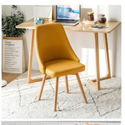 北欧单人实木椅子靠背餐椅ins网红化妆凳子电脑，书桌椅子家用简约