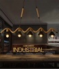 麻绳吊灯美式咖啡厅个性创意，服装店工业风餐厅，铁艺复古酒吧台吊灯
