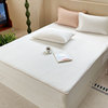 全棉绗缝夹棉单床笠纯色床垫保护套纯棉可机洗床罩1.8m防滑床笠套