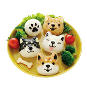  日本Arnest 小狗卡通儿童早饭米饭便当DIY饭团寿司模具 套装