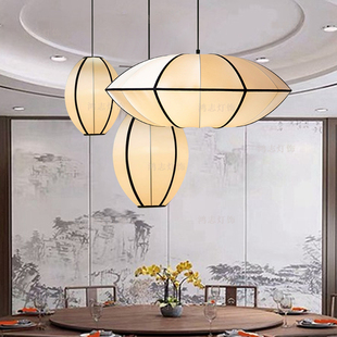 中式创意个性中古餐厅卧室，客厅古典书房茶室禅意，日式复古布艺吊灯