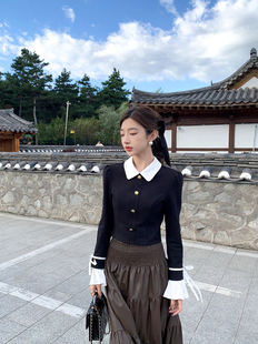 小香风衬衫女春韩系设计感小衫法式气质，衬衣别致绝美内搭短款上衣