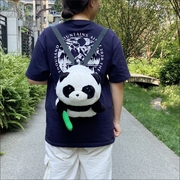 卡通熊猫双肩背包儿童单肩挎包，出游可爱毛绒书包成都文创生日礼物