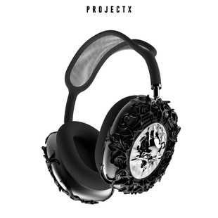 ProjetcX x Eri Verse Soul Mirror联名款适用苹果airpodsmax保护套原创骷髅心脏创意头戴式耳机装饰配件
