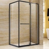 黑色304不锈钢卫生间，玻璃隔断简易淋浴房定制