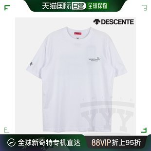 韩国直邮descente运动t恤棉涤纶，文字图案，短袖t恤so123rts2