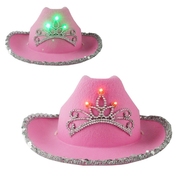 网红狂欢帽粉色大毛帽公主，毛边骑士帽西部牛仔粉红色帽子