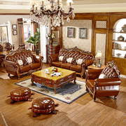 欧式沙发别墅家具客厅茶几电视柜，组合沙发类工厂定制真皮沙发