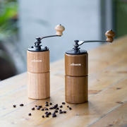 台湾手摇咖啡磨豆机手动咖啡豆，磨粉器铸铁，磨芯原木机身粗细可调