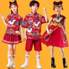 儿童啦啦队演出服小学生女童，旗袍古装男童唐装，中国风合唱表演服装