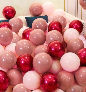 结婚气球婚房布置用品网红粉色汽球加厚防爆订婚生日浪漫装饰新房