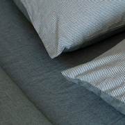 日式极简高级感条纹三四4件套纯棉床上用品色织纯色简约清爽治愈