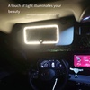 补车载USB化妆镜车内镜子LED充电汽车遮阳板光副驾补妆镜镜