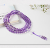 巴西净体原矿紫水晶黄水晶珠怀业增长念珠108颗珠修行手链