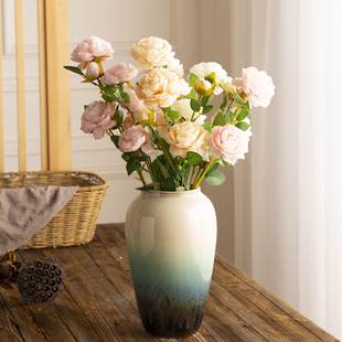 现代简约客厅餐桌台面，创意插花摆件家居，水培陶瓷干花花瓶花艺摆设