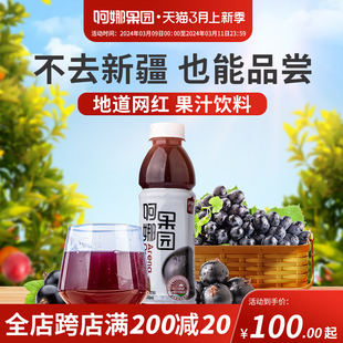 阿娜果园当季新疆黑加仑汁网红解渴新鲜整箱水果汁特产500ml*15瓶